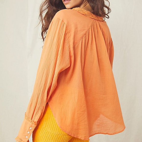 Free People Clemence Buttondown - Super Tropical Size XL - Picture 7 of 17